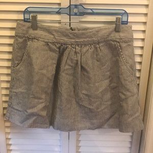 J. Crew striped skirt with pockets